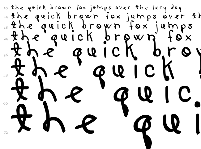 Lucy-Lu font waterfall